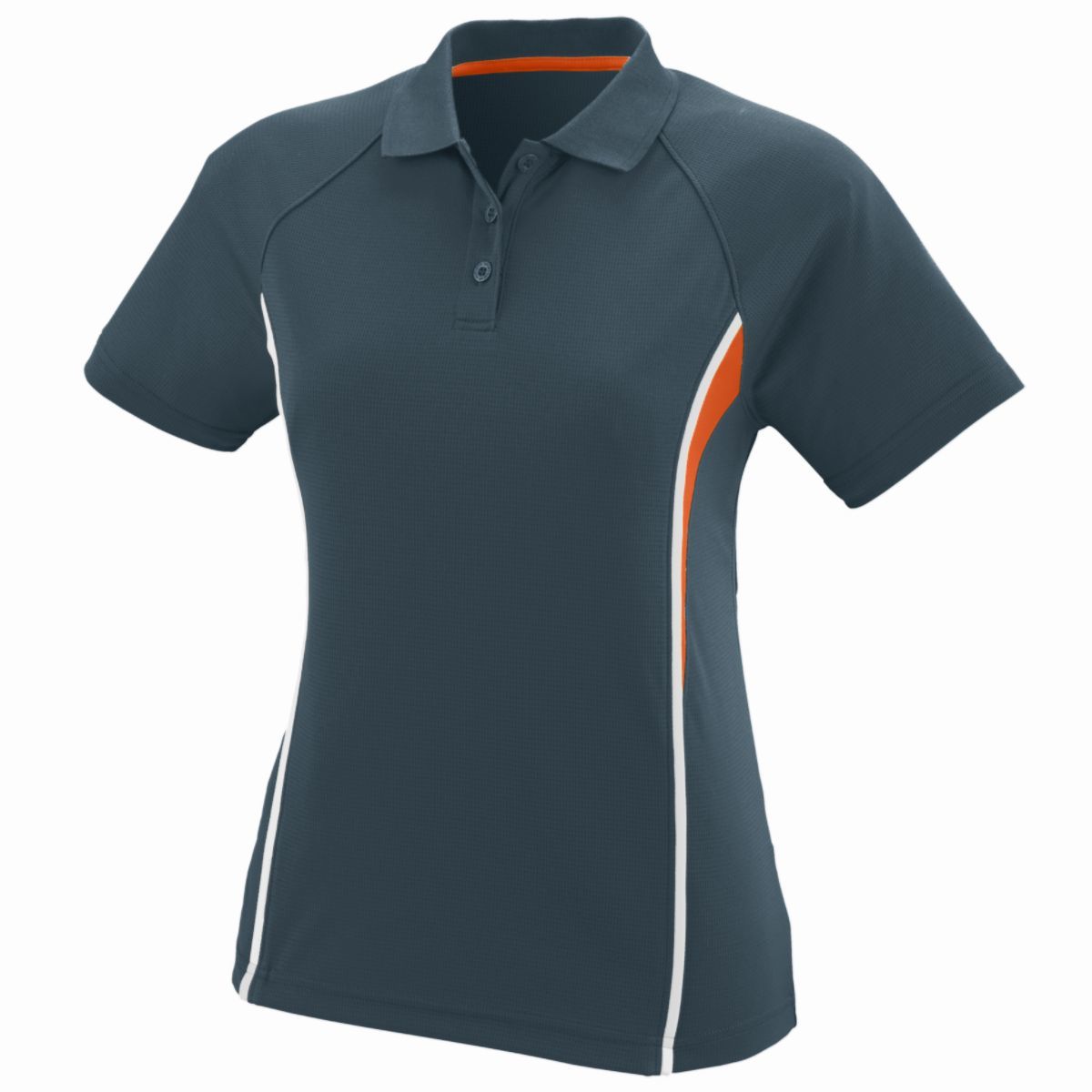 Augusta Sportswear Ladies Rival Polo in Slate/Orange/White  -Part of the Ladies, Ladies-Polo, Polos, Augusta-Products, Shirts product lines at KanaleyCreations.com