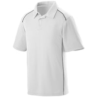 Augusta Sportswear Winning Streak Polo in White/Black  -Part of the Adult, Adult-Polos, Polos, Augusta-Products, Shirts product lines at KanaleyCreations.com