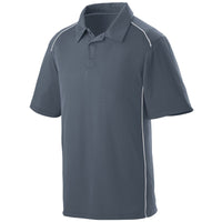 Augusta Sportswear Winning Streak Polo in Graphite/White  -Part of the Adult, Adult-Polos, Polos, Augusta-Products, Shirts product lines at KanaleyCreations.com