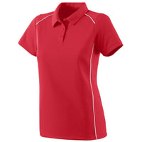 Augusta Sportswear Ladies Winning Streak Polo in Red/White  -Part of the Ladies, Ladies-Polo, Polos, Augusta-Products, Shirts product lines at KanaleyCreations.com