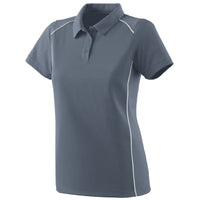 Augusta Sportswear Ladies Winning Streak Polo in Graphite/White  -Part of the Ladies, Ladies-Polo, Polos, Augusta-Products, Shirts product lines at KanaleyCreations.com