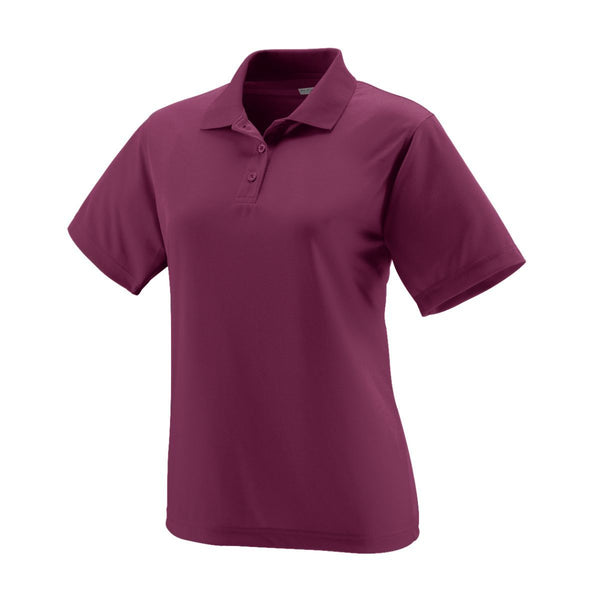 Augusta Sportswear Ladies Wicking Mesh Polo in Maroon  -Part of the Ladies, Ladies-Polo, Polos, Augusta-Products, Tennis, Shirts product lines at KanaleyCreations.com