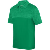 Augusta Sportswear Shadow Tonal Heather Polo in Kelly  -Part of the Adult, Adult-Polos, Polos, Augusta-Products, Shirts, Tonal-Fleece-Collection product lines at KanaleyCreations.com