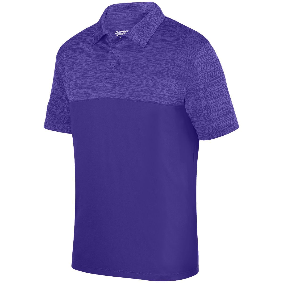 Augusta Sportswear Shadow Tonal Heather Polo in Purple  -Part of the Adult, Adult-Polos, Polos, Augusta-Products, Shirts, Tonal-Fleece-Collection product lines at KanaleyCreations.com