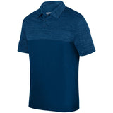 Augusta Sportswear Shadow Tonal Heather Polo in Navy  -Part of the Adult, Adult-Polos, Polos, Augusta-Products, Shirts, Tonal-Fleece-Collection product lines at KanaleyCreations.com
