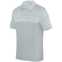 Augusta Sportswear Shadow Tonal Heather Polo in Silver  -Part of the Adult, Adult-Polos, Polos, Augusta-Products, Shirts, Tonal-Fleece-Collection product lines at KanaleyCreations.com
