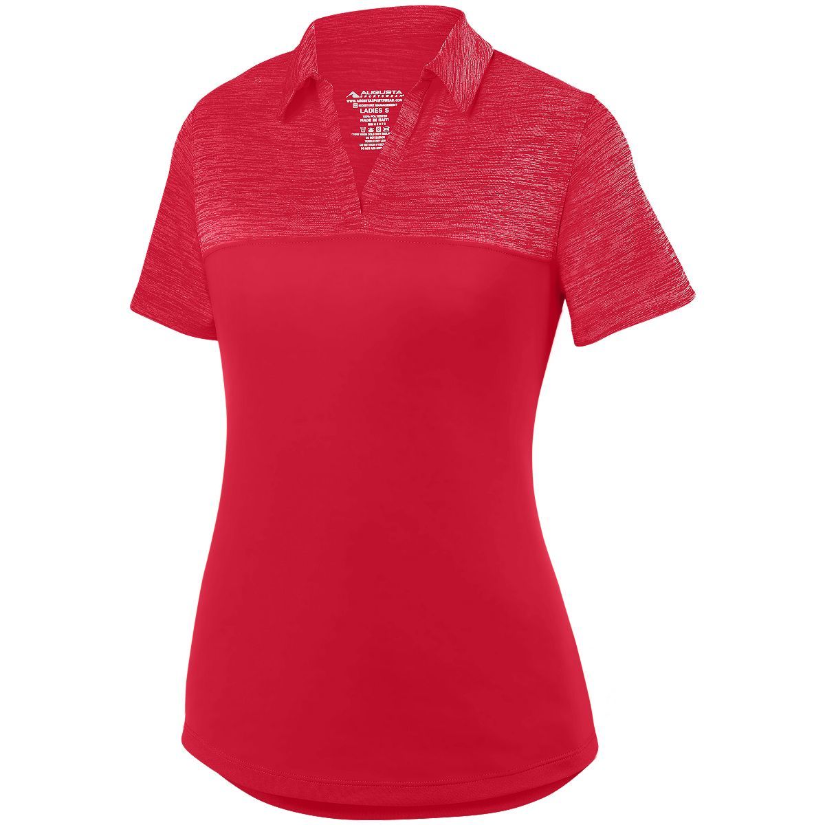 Augusta Sportswear Ladies Shadow Tonal Heather Polo in Red  -Part of the Ladies, Ladies-Polo, Polos, Augusta-Products, Shirts, Tonal-Fleece-Collection product lines at KanaleyCreations.com