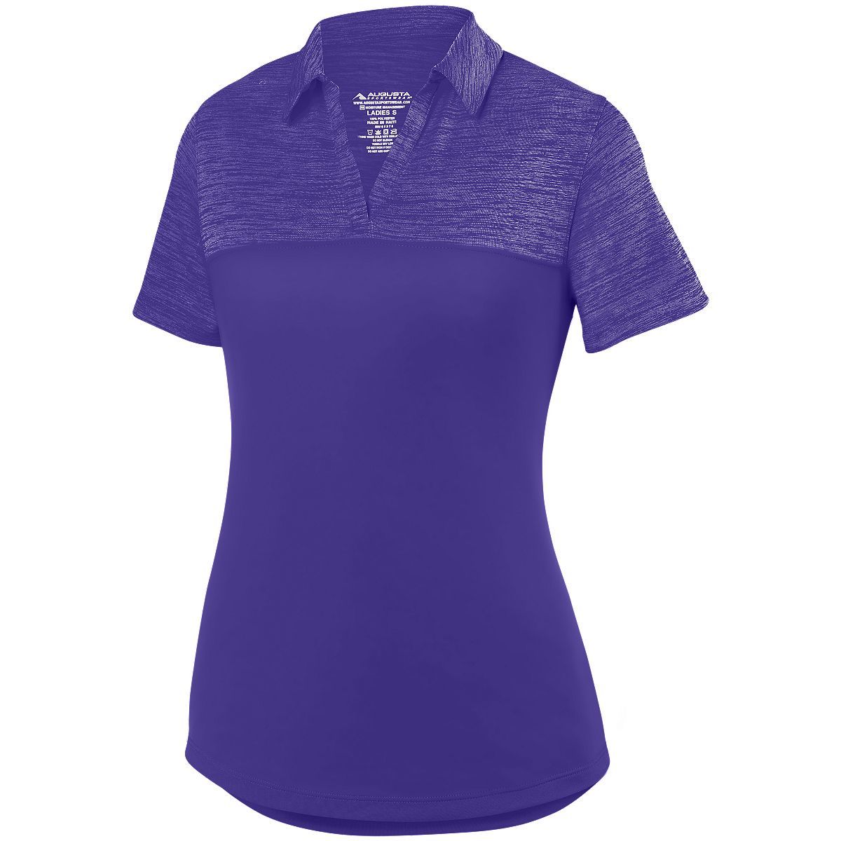 Augusta Sportswear Ladies Shadow Tonal Heather Polo in Purple  -Part of the Ladies, Ladies-Polo, Polos, Augusta-Products, Shirts, Tonal-Fleece-Collection product lines at KanaleyCreations.com