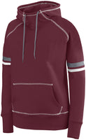 Augusta Sportswear Ladies Spry Hoodie in Maroon/White/Graphite  -Part of the Ladies, Ladies-Hoodie, Hoodies, Augusta-Products product lines at KanaleyCreations.com