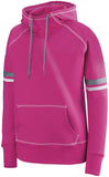 Augusta Sportswear Ladies Spry Hoodie in Power Pink/White/Graphite  -Part of the Ladies, Ladies-Hoodie, Hoodies, Augusta-Products product lines at KanaleyCreations.com