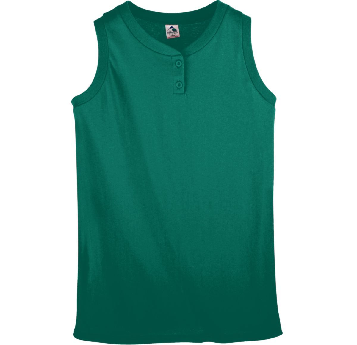 Augusta Sportswear Ladies Sleeveless Two Button Softball Jersey in Dark Green  -Part of the Ladies, Ladies-Jersey, Augusta-Products, Softball, Shirts product lines at KanaleyCreations.com