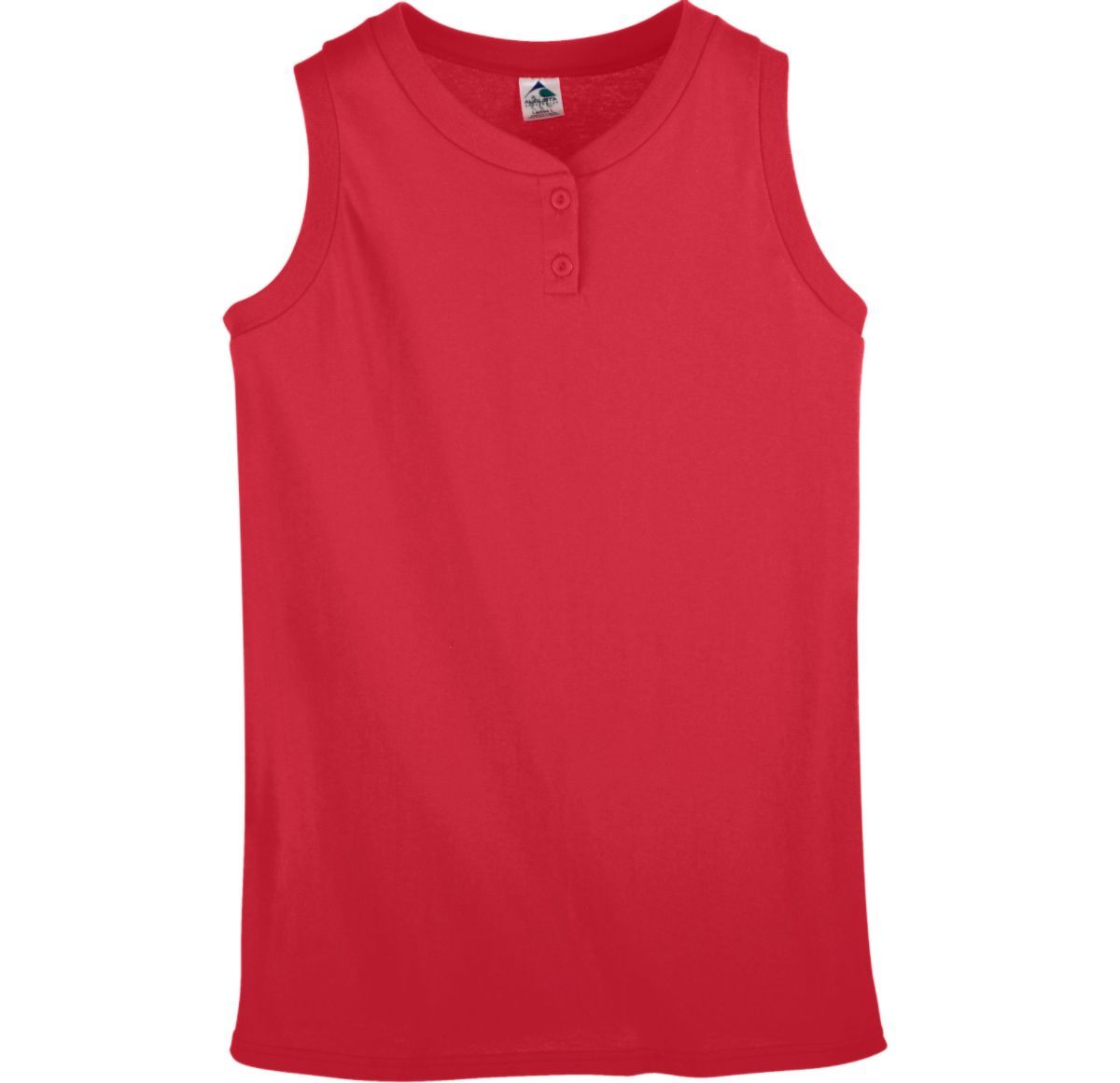 Augusta Sportswear Ladies Sleeveless Two Button Softball Jersey in Red  -Part of the Ladies, Ladies-Jersey, Augusta-Products, Softball, Shirts product lines at KanaleyCreations.com