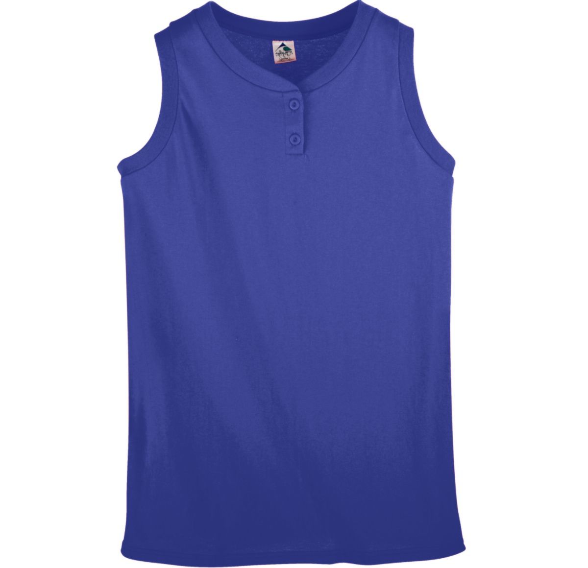 Augusta Sportswear Ladies Sleeveless Two Button Softball Jersey in Purple  -Part of the Ladies, Ladies-Jersey, Augusta-Products, Softball, Shirts product lines at KanaleyCreations.com