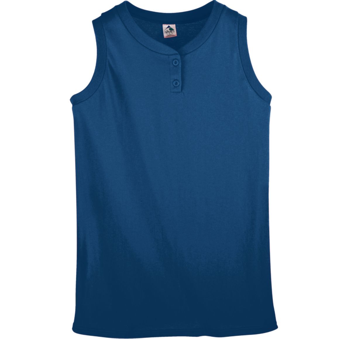Augusta Sportswear Ladies Sleeveless Two Button Softball Jersey in Navy  -Part of the Ladies, Ladies-Jersey, Augusta-Products, Softball, Shirts product lines at KanaleyCreations.com