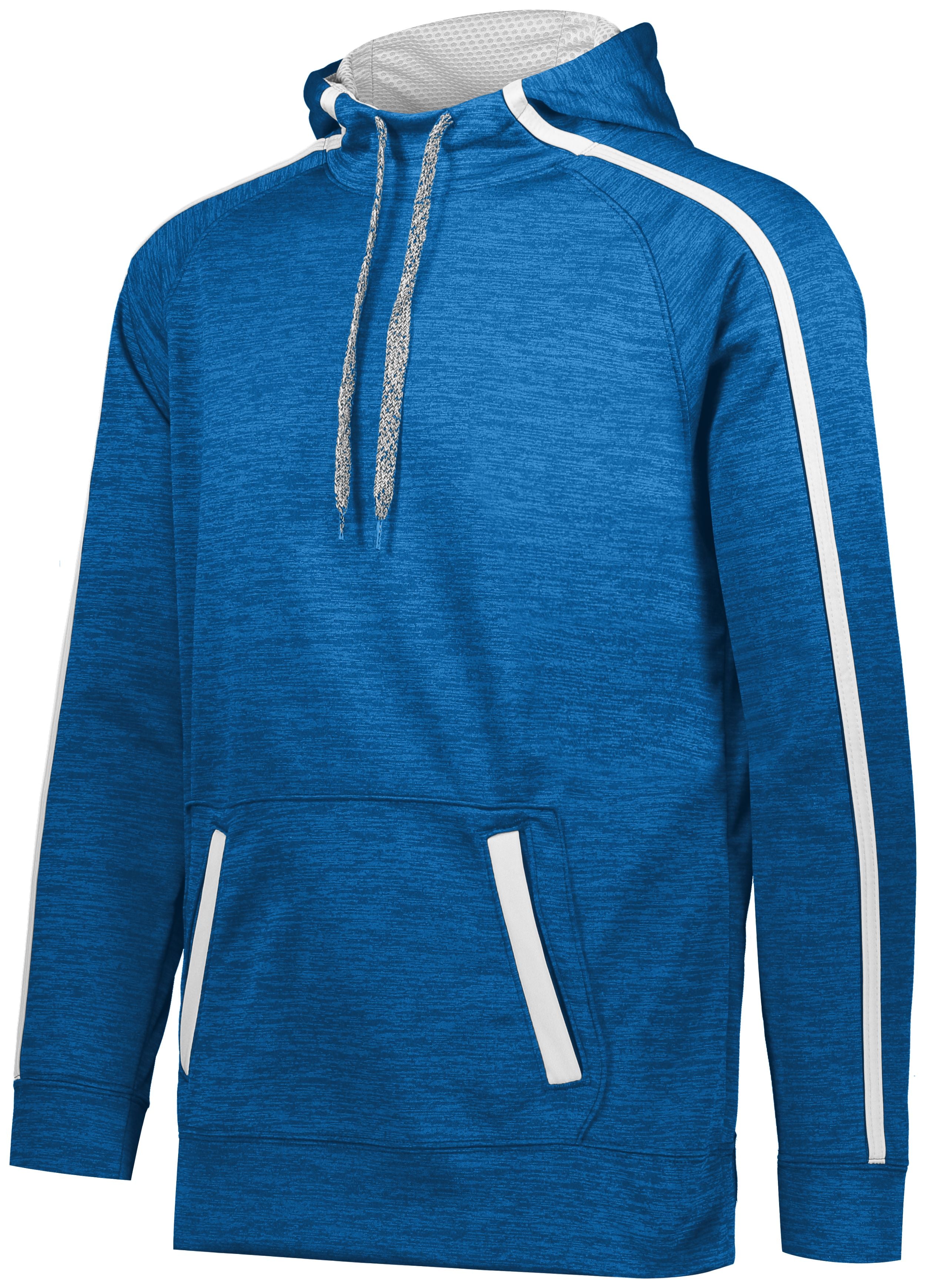 Augusta Sportswear Stoked Tonal Heather Hoodie in Royal/White  -Part of the Adult, Augusta-Products, Shirts, Tonal-Fleece-Collection product lines at KanaleyCreations.com