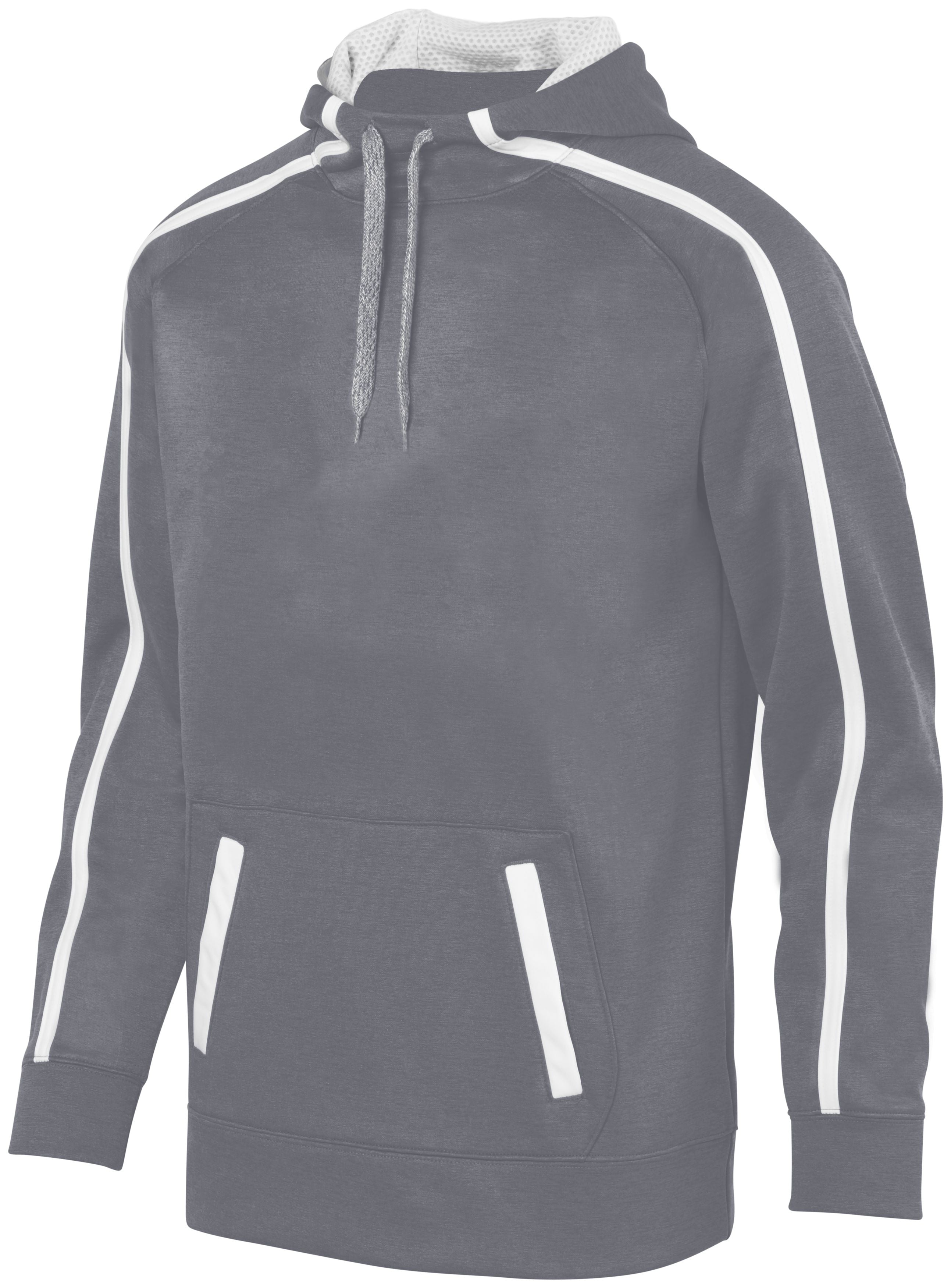 Augusta Sportswear Stoked Tonal Heather Hoodie in Graphite/White  -Part of the Adult, Augusta-Products, Shirts, Tonal-Fleece-Collection product lines at KanaleyCreations.com
