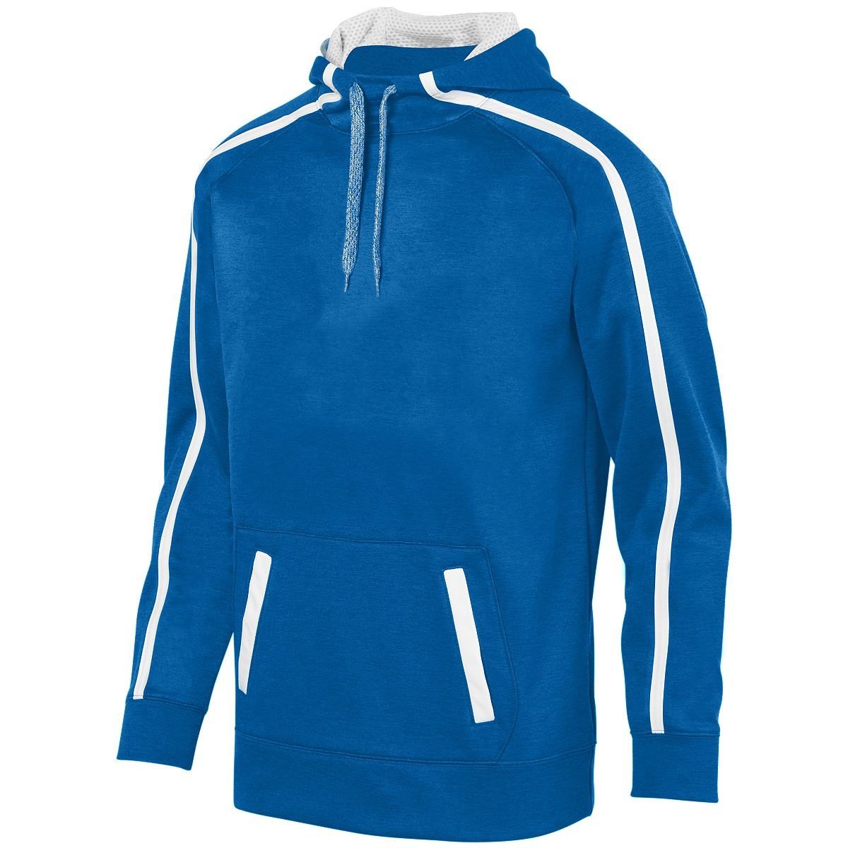 Augusta Sportswear Youth Stoked Tonal Heather Hoodie in Royal/White  -Part of the Youth, Augusta-Products, Shirts, Tonal-Fleece-Collection product lines at KanaleyCreations.com
