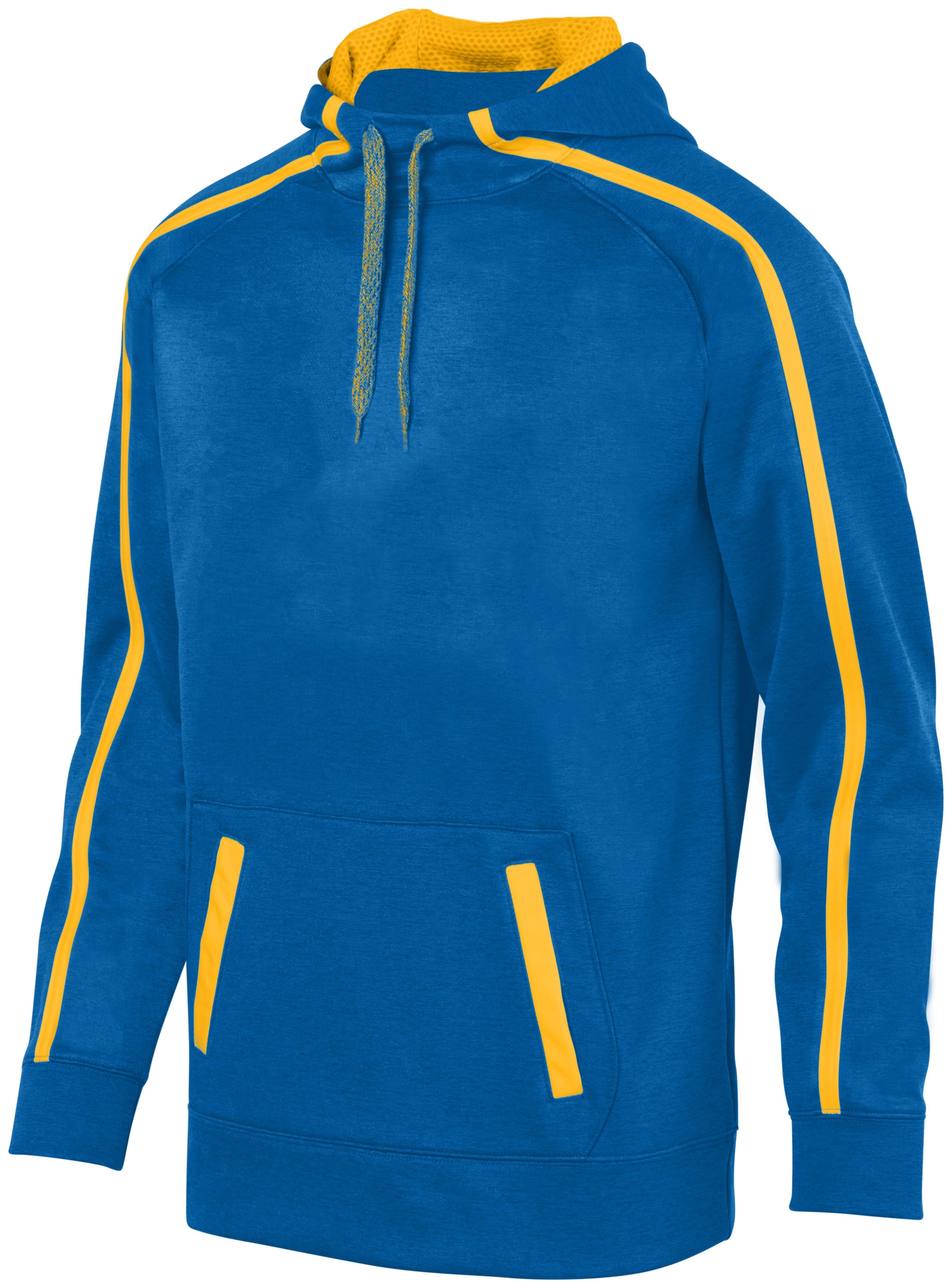 Augusta Sportswear Youth Stoked Tonal Heather Hoodie in Royal/Gold  -Part of the Youth, Augusta-Products, Shirts, Tonal-Fleece-Collection product lines at KanaleyCreations.com