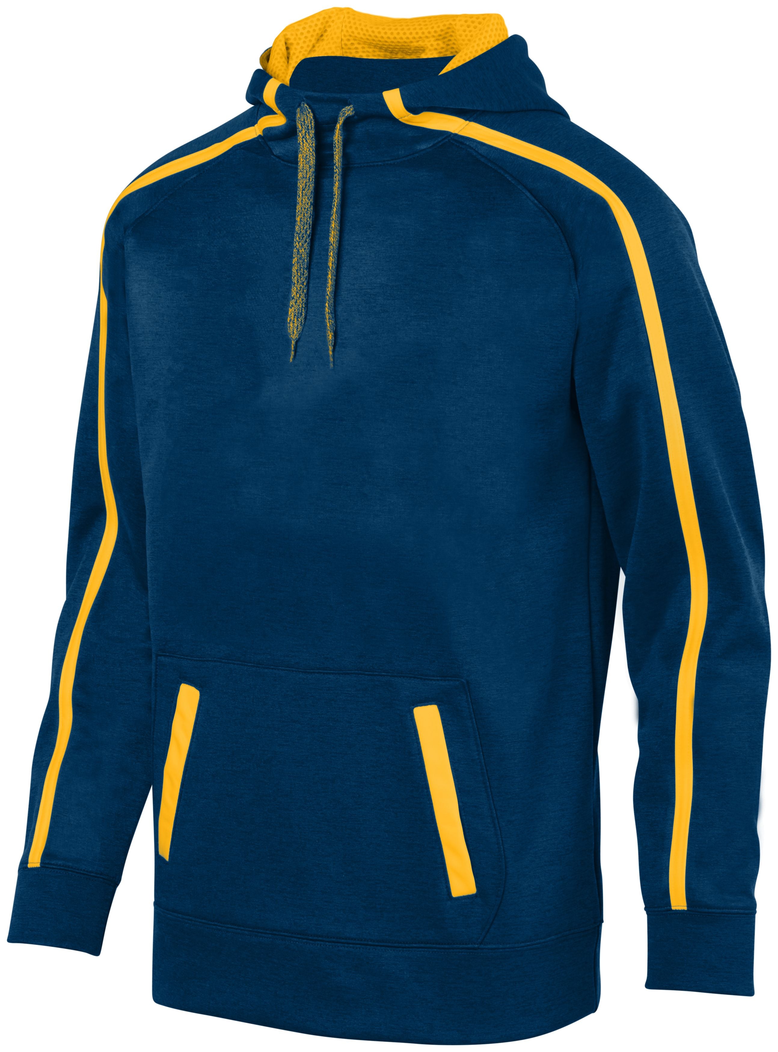 Augusta Sportswear Youth Stoked Tonal Heather Hoodie in Navy/Gold  -Part of the Youth, Augusta-Products, Shirts, Tonal-Fleece-Collection product lines at KanaleyCreations.com