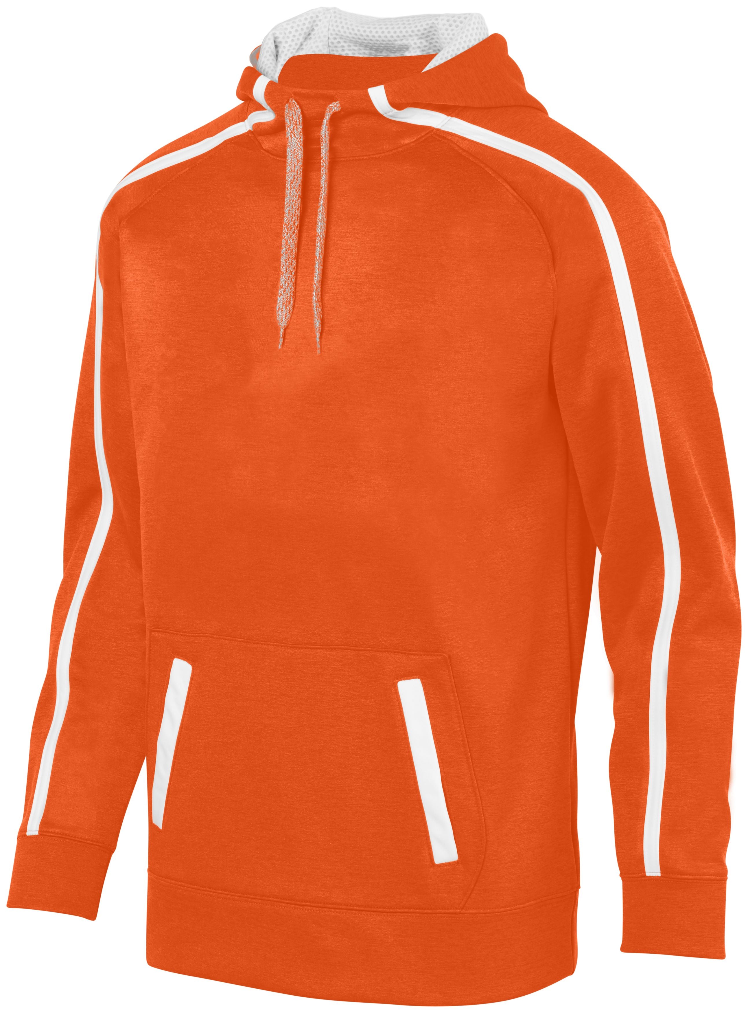 Augusta Sportswear Youth Stoked Tonal Heather Hoodie in Orange/White  -Part of the Youth, Augusta-Products, Shirts, Tonal-Fleece-Collection product lines at KanaleyCreations.com