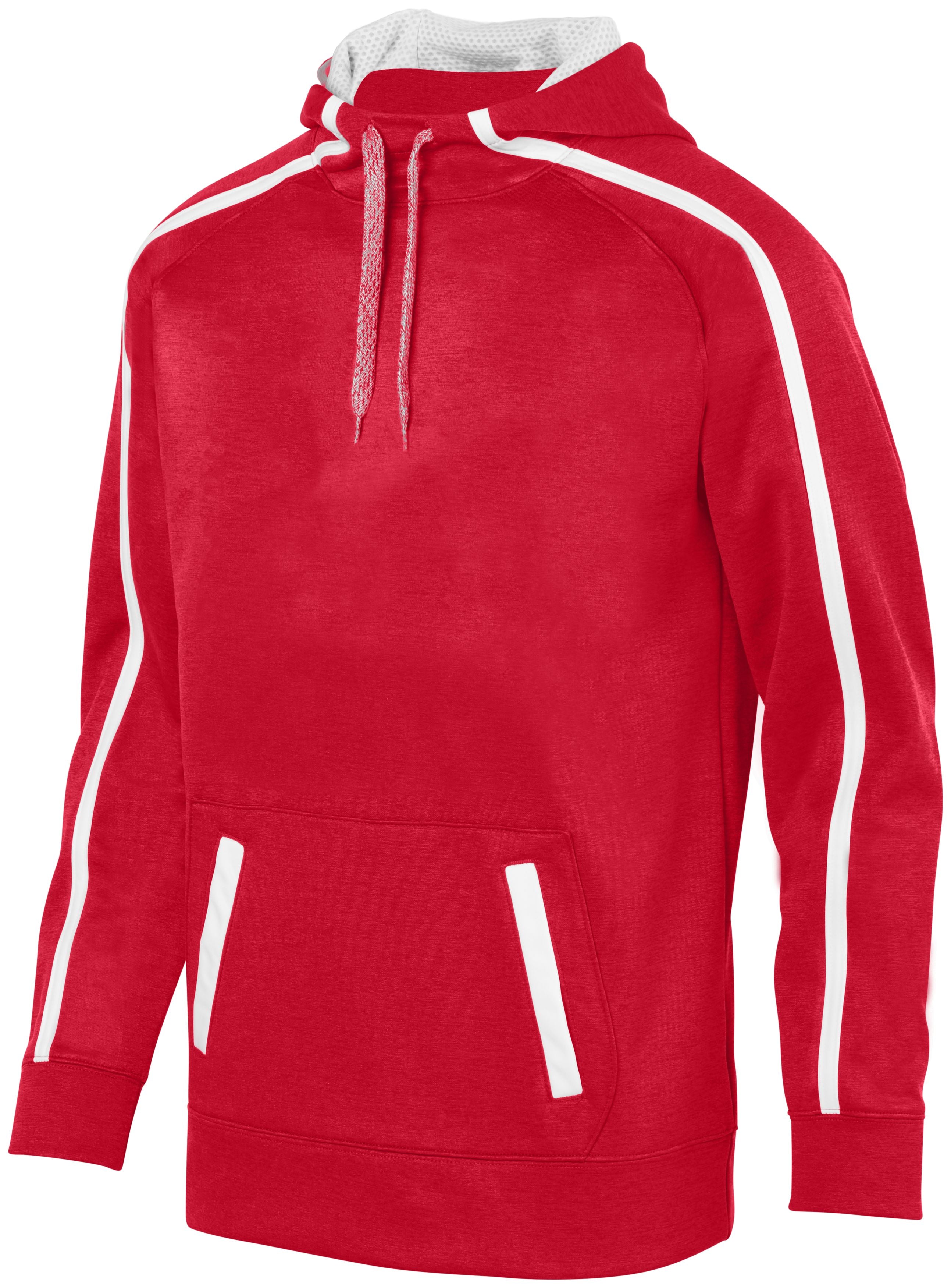 Augusta Sportswear Youth Stoked Tonal Heather Hoodie in Red/White  -Part of the Youth, Augusta-Products, Shirts, Tonal-Fleece-Collection product lines at KanaleyCreations.com