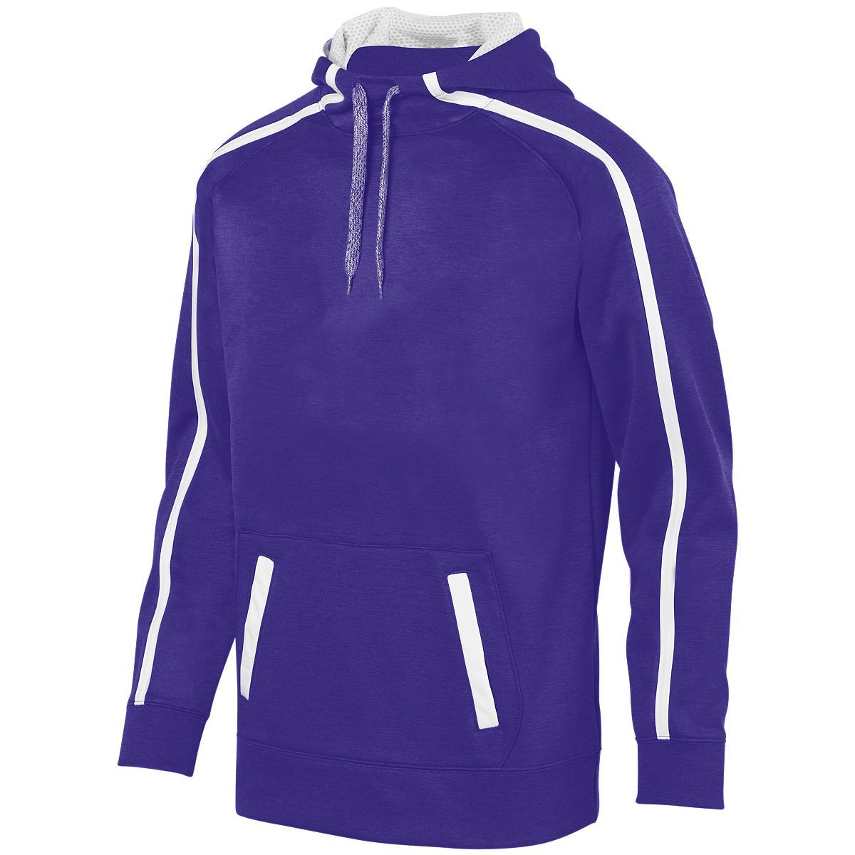 Augusta Sportswear Youth Stoked Tonal Heather Hoodie in Purple/White  -Part of the Youth, Augusta-Products, Shirts, Tonal-Fleece-Collection product lines at KanaleyCreations.com