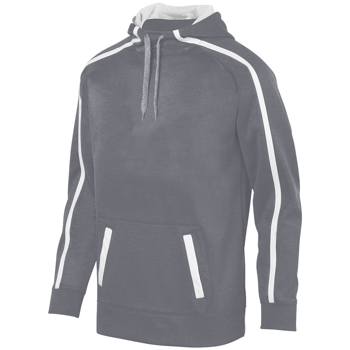 Augusta Sportswear Youth Stoked Tonal Heather Hoodie in Graphite/White  -Part of the Youth, Augusta-Products, Shirts, Tonal-Fleece-Collection product lines at KanaleyCreations.com