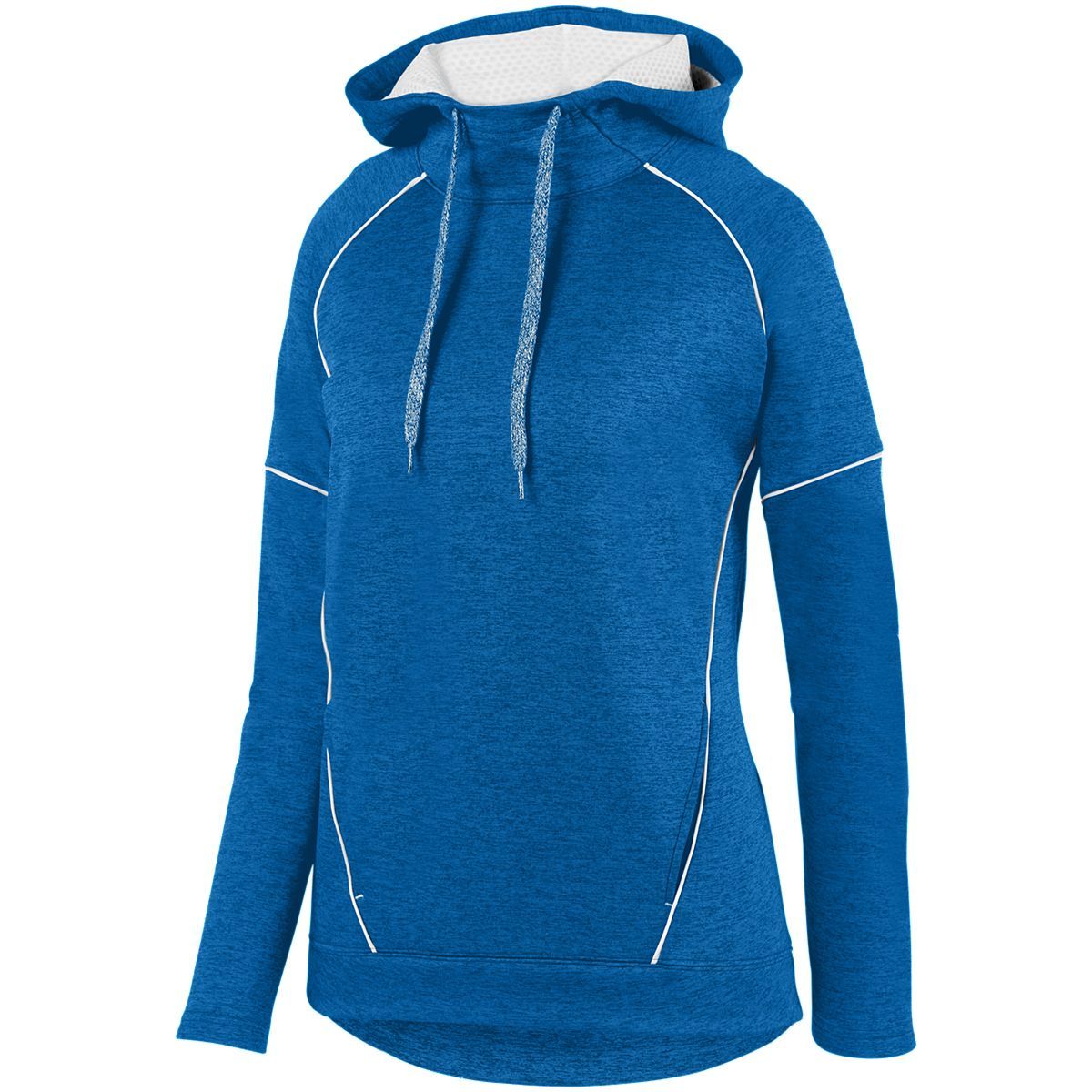 Augusta Sportswear Ladies Zoe Tonal Heather Hoodie in Royal/White  -Part of the Ladies, Augusta-Products, Shirts, Tonal-Fleece-Collection product lines at KanaleyCreations.com