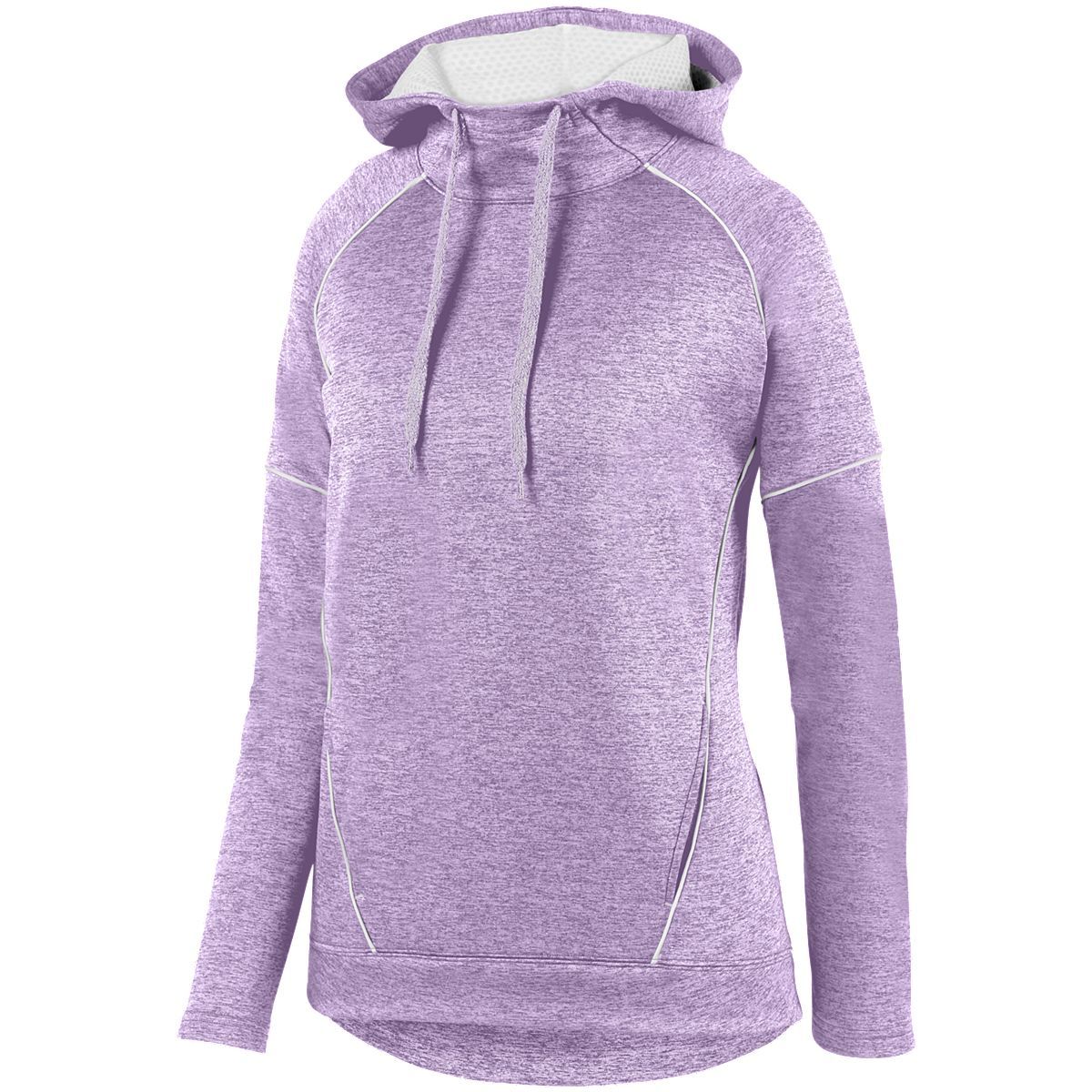 Augusta Sportswear Ladies Zoe Tonal Heather Hoodie in Light Lavender/White  -Part of the Ladies, Augusta-Products, Shirts, Tonal-Fleece-Collection product lines at KanaleyCreations.com