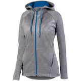 Augusta Sportswear Ladies Zoe Tonal Heather Full Zip Hoodie in Graphite/Royal  -Part of the Ladies, Augusta-Products, Shirts, Tonal-Fleece-Collection product lines at KanaleyCreations.com