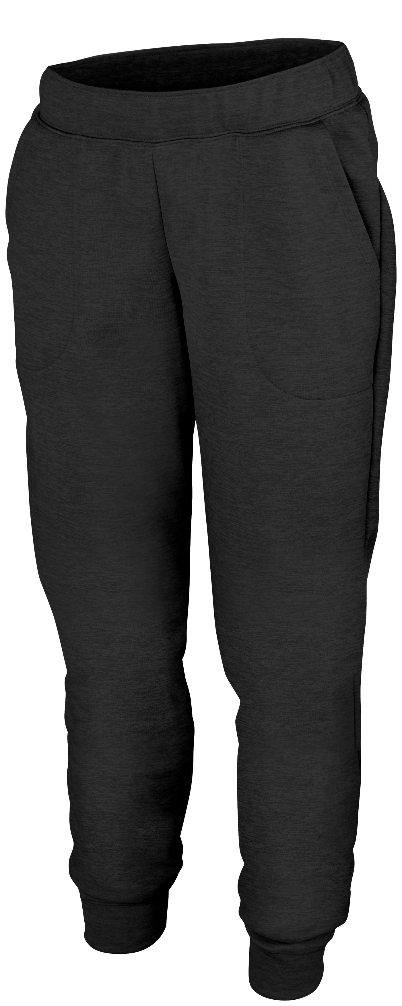 Augusta Sportswear Ladies Tonal Heather Fleece Jogger in Black  -Part of the Ladies, Augusta-Products, Tonal-Fleece-Collection product lines at KanaleyCreations.com