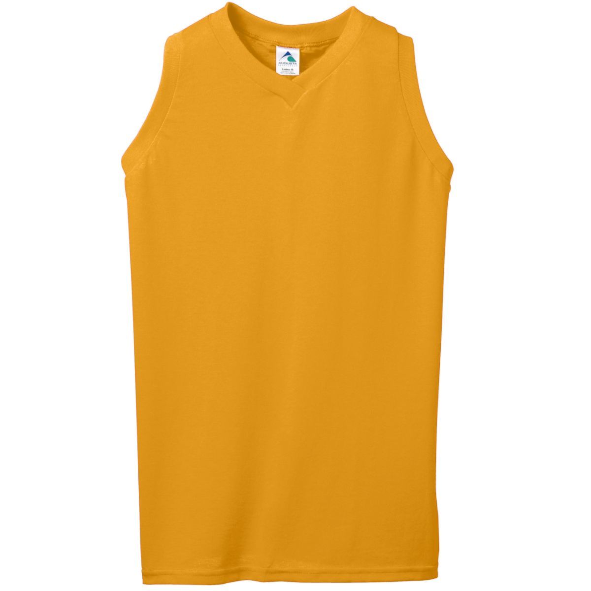 Augusta Sportswear Ladies Sleeveless V-Neck Poly/Cotton Jersey in Gold  -Part of the Ladies, Ladies-Jersey, Augusta-Products, Tennis, Shirts product lines at KanaleyCreations.com