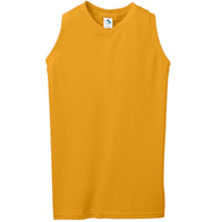 Augusta Sportswear Ladies Sleeveless V-Neck Poly/Cotton Jersey in Gold  -Part of the Ladies, Ladies-Jersey, Augusta-Products, Tennis, Shirts product lines at KanaleyCreations.com