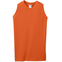 Augusta Sportswear Ladies Sleeveless V-Neck Poly/Cotton Jersey in Orange  -Part of the Ladies, Ladies-Jersey, Augusta-Products, Tennis, Shirts product lines at KanaleyCreations.com