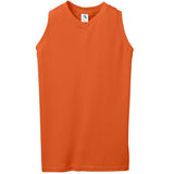 Augusta Sportswear Ladies Sleeveless V-Neck Poly/Cotton Jersey in Orange  -Part of the Ladies, Ladies-Jersey, Augusta-Products, Tennis, Shirts product lines at KanaleyCreations.com