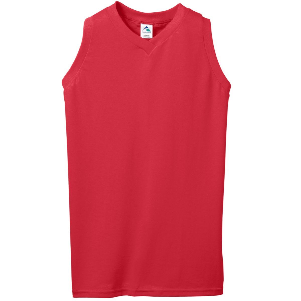 Augusta Sportswear Ladies Sleeveless V-Neck Poly/Cotton Jersey in Red  -Part of the Ladies, Ladies-Jersey, Augusta-Products, Tennis, Shirts product lines at KanaleyCreations.com