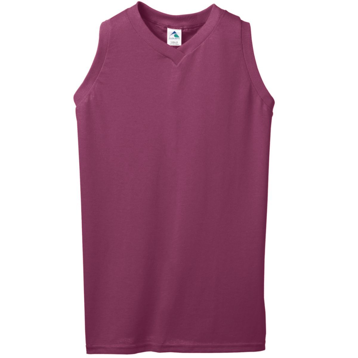 Augusta Sportswear Ladies Sleeveless V-Neck Poly/Cotton Jersey in Maroon  -Part of the Ladies, Ladies-Jersey, Augusta-Products, Tennis, Shirts product lines at KanaleyCreations.com