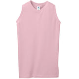 Augusta Sportswear Ladies Sleeveless V-Neck Poly/Cotton Jersey in Light Pink  -Part of the Ladies, Ladies-Jersey, Augusta-Products, Tennis, Shirts product lines at KanaleyCreations.com