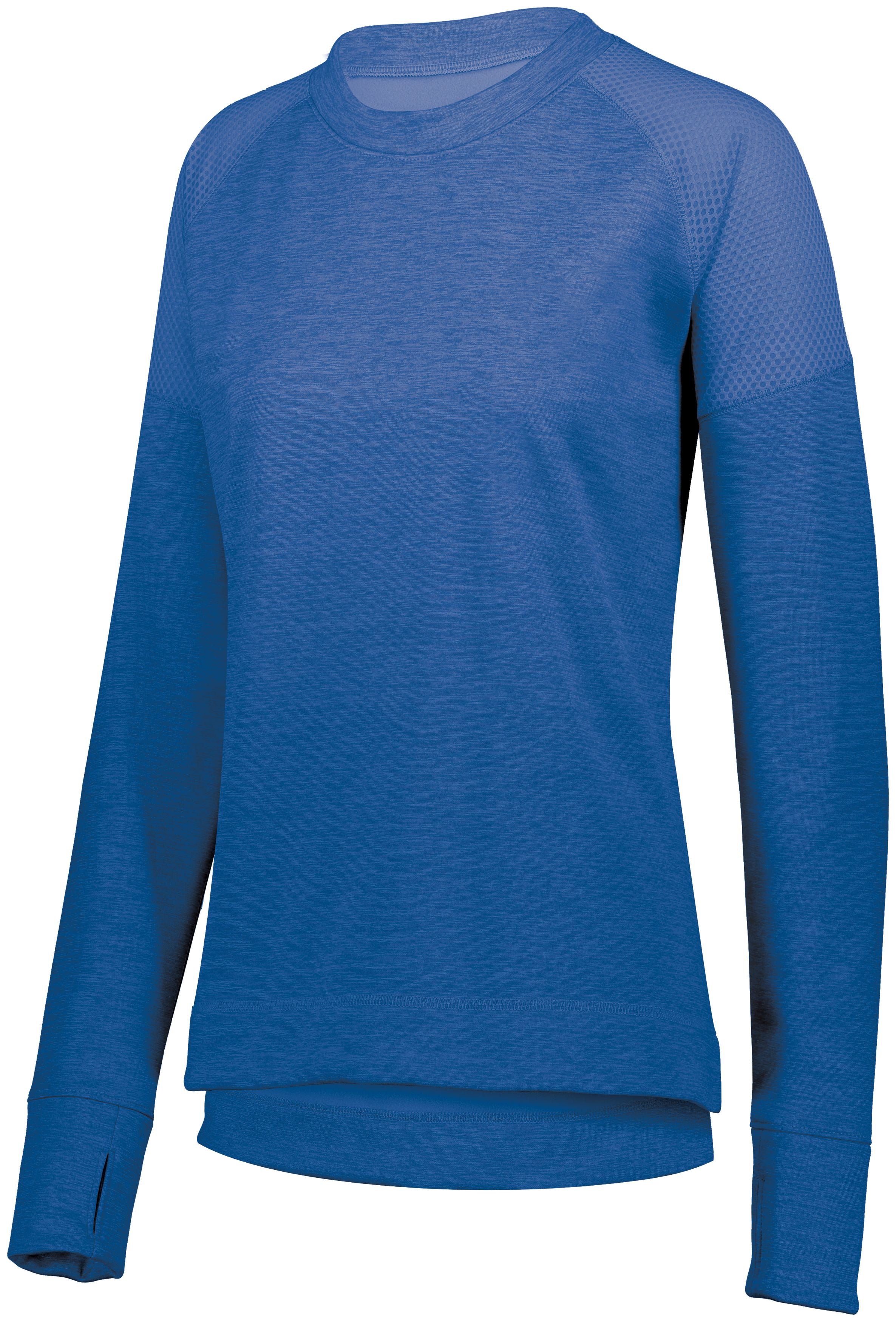 Augusta Sportswear Ladies Zoe Tonal Heather Pullover in Royal  -Part of the Ladies, Ladies-Pullover, Augusta-Products, Outerwear, Tonal-Fleece-Collection product lines at KanaleyCreations.com