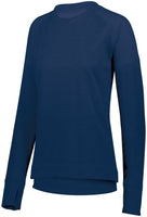 Augusta Sportswear Ladies Zoe Tonal Heather Pullover in Navy  -Part of the Ladies, Ladies-Pullover, Augusta-Products, Outerwear, Tonal-Fleece-Collection product lines at KanaleyCreations.com