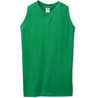 Augusta Sportswear Girls Sleeveless V-Neck Poly/Cotton Jersey