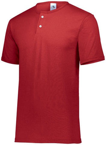 Augusta Sportswear Two-Button Baseball Jersey in Red  -Part of the Adult, Adult-Jersey, Augusta-Products, Baseball, Shirts, All-Sports, All-Sports-1 product lines at KanaleyCreations.com