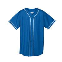 Augusta Sportswear Youth Wicking Mesh Button Front Jersey in Royal/White  -Part of the Youth, Youth-Jersey, Augusta-Products, Baseball, Shirts, All-Sports, All-Sports-1 product lines at KanaleyCreations.com