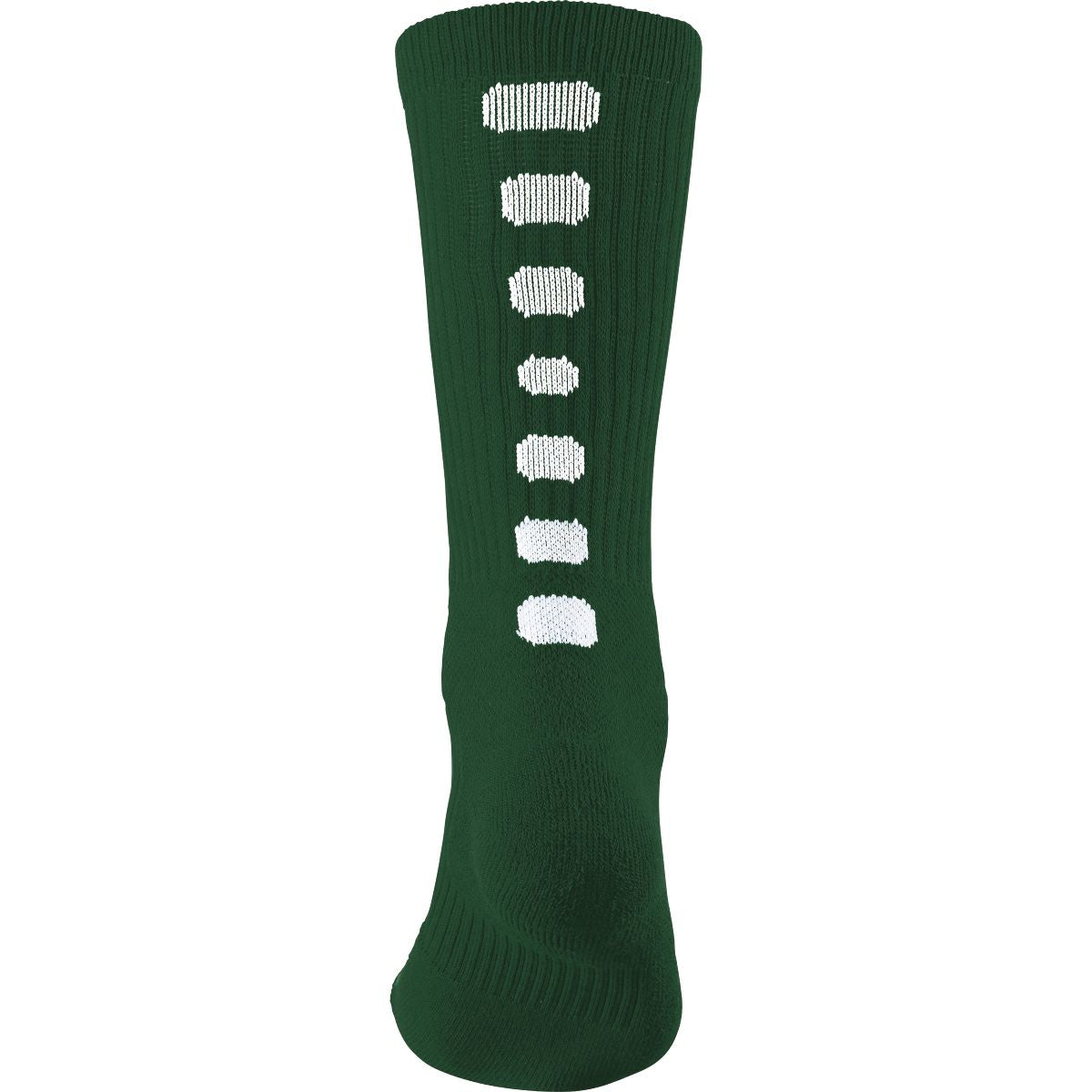 Augusta Sportswear Color Block Crew Sock in Forest/White  -Part of the Adult, Augusta-Products, Accessories-Socks product lines at KanaleyCreations.com