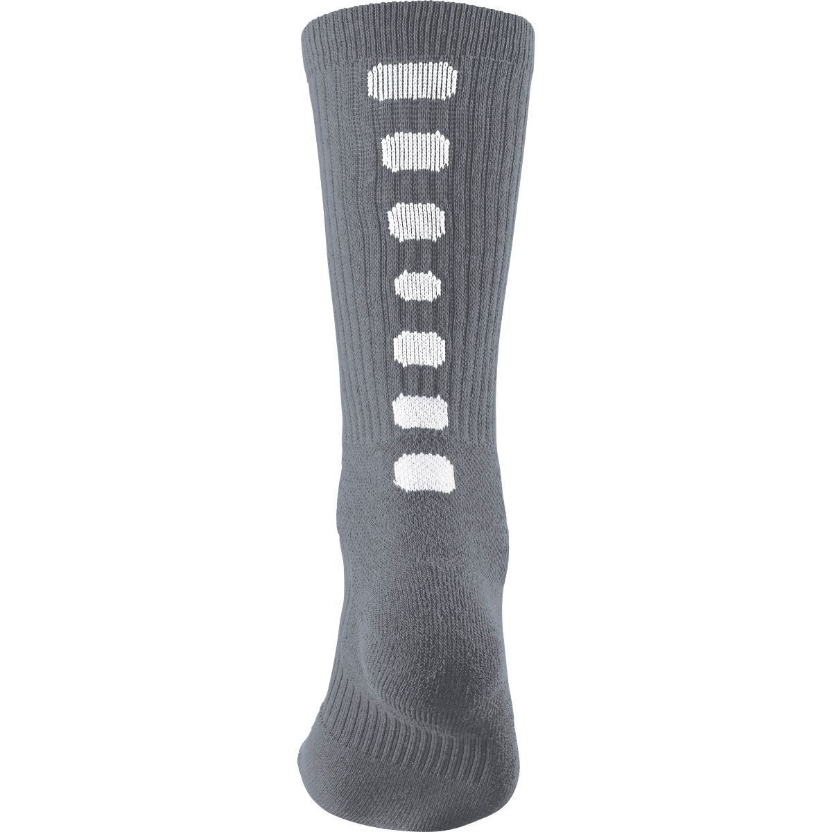 Augusta Sportswear Color Block Crew Sock in Graphite/White  -Part of the Adult, Augusta-Products, Accessories-Socks product lines at KanaleyCreations.com