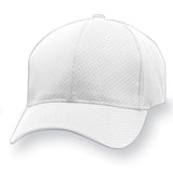 Augusta Sportswear Sport Flex Athletic Mesh Cap in White  -Part of the Adult, Augusta-Products, Headwear, Headwear-Cap product lines at KanaleyCreations.com