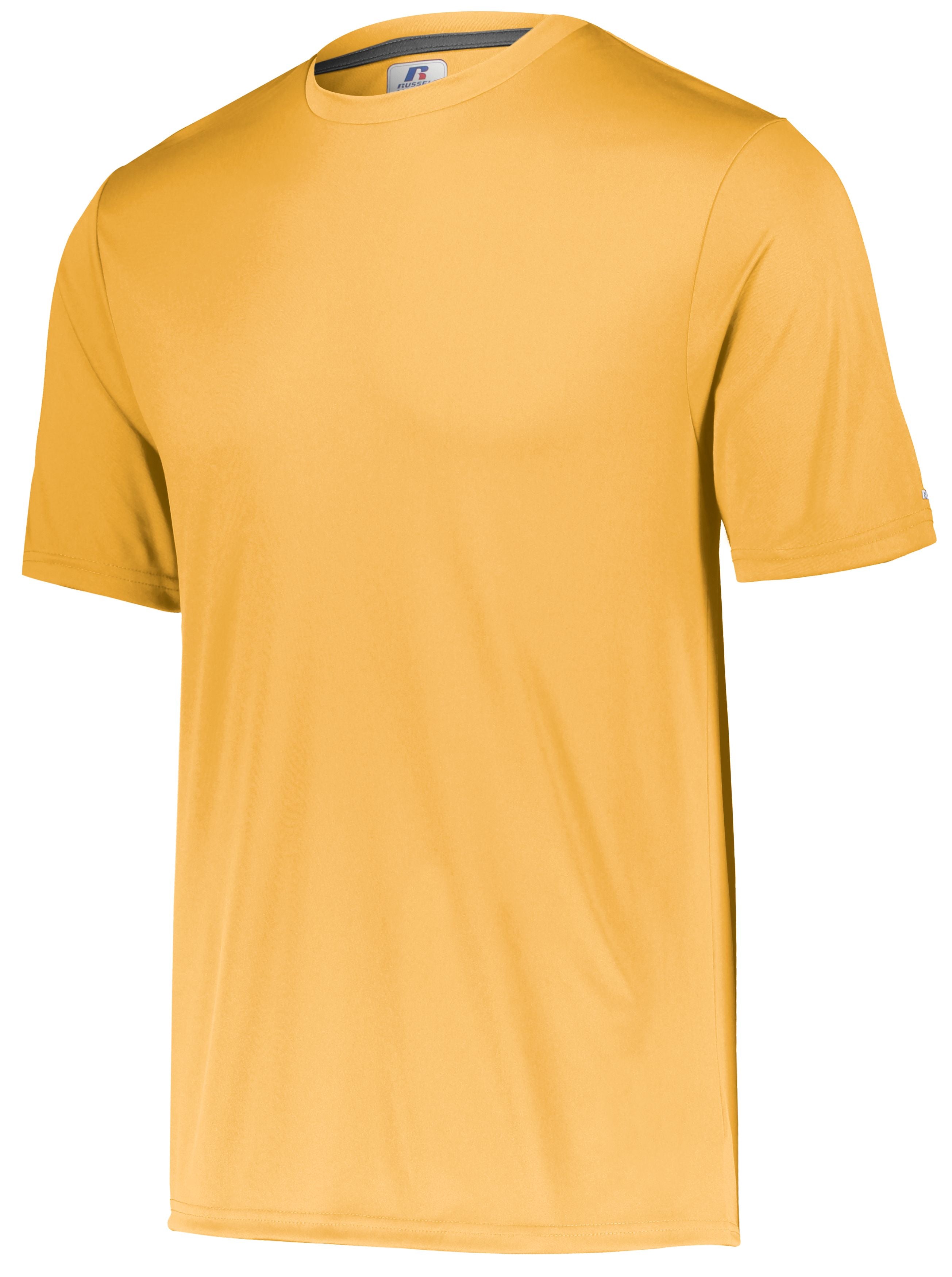 Russell Athletic Dri-Power Core Performance Tee in Gold  -Part of the Adult, Adult-Tee-Shirt, T-Shirts, Russell-Athletic-Products, Shirts product lines at KanaleyCreations.com