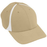 Augusta Sportswear Flexfit Zone Cap in Vegas Gold/White  -Part of the Adult, Augusta-Products, Headwear, Headwear-Cap product lines at KanaleyCreations.com