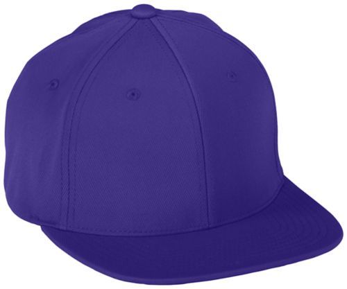 Augusta Sportswear Flexfit Flat Bill Cap in Purple  -Part of the Adult, Augusta-Products, Headwear, Headwear-Cap product lines at KanaleyCreations.com