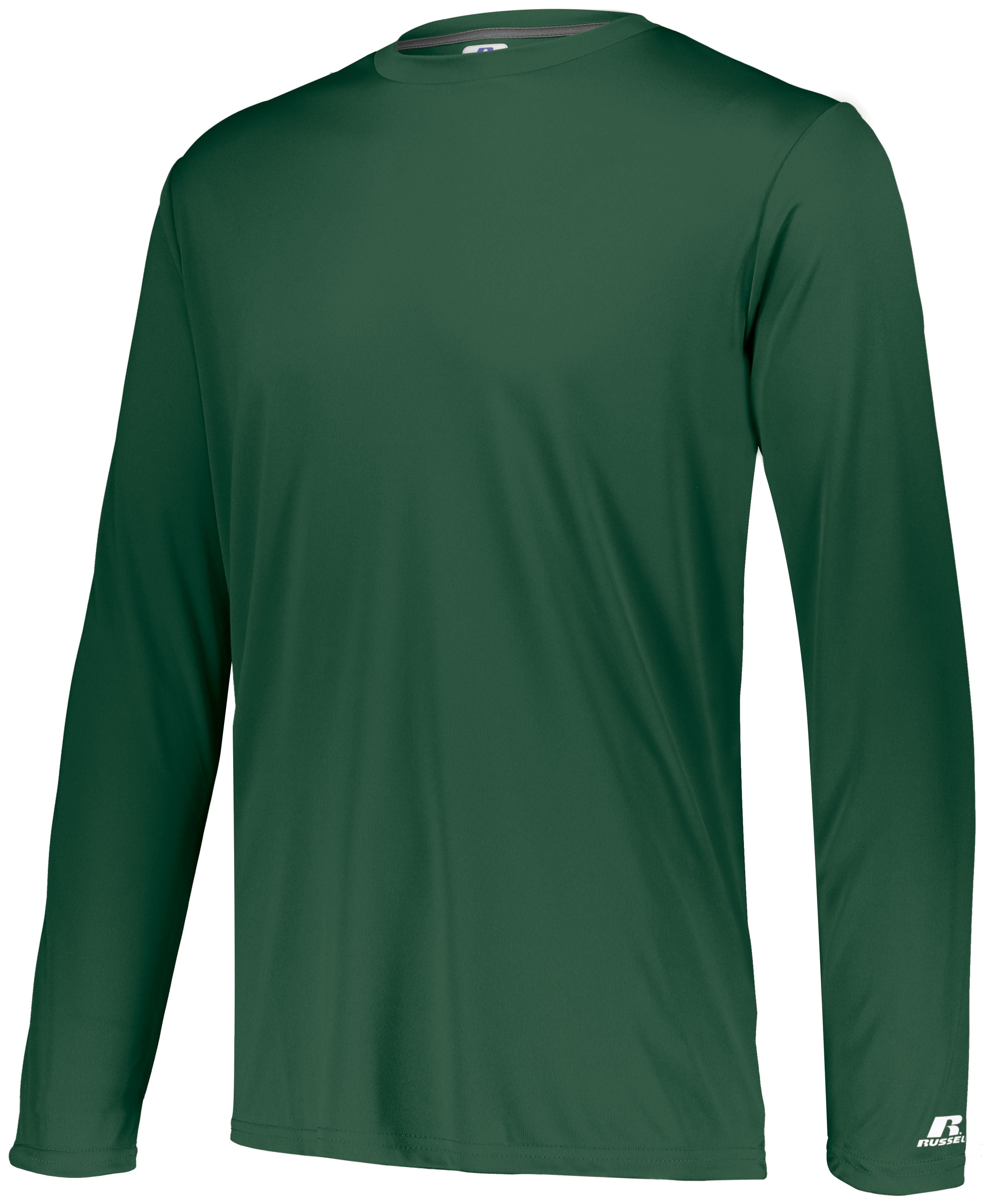 Russell Athletic Dri-Power Core Performance Long Sleeve Tee in Dark Green  -Part of the Adult, Adult-Tee-Shirt, T-Shirts, Russell-Athletic-Products, Shirts product lines at KanaleyCreations.com